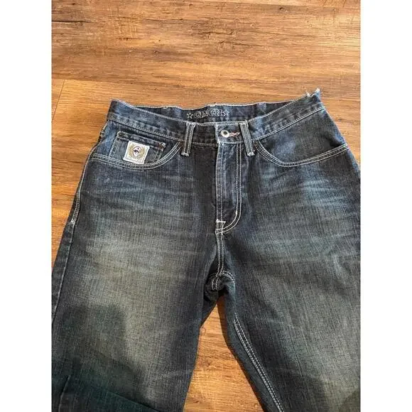 Cinch Men's White Label Dark Wash Relaxed Fit Straight Leg Jeans Sz 31 x 32 - Picture 5 of 9